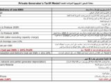 تسعيرة المولدات لشهر حزيران 2024