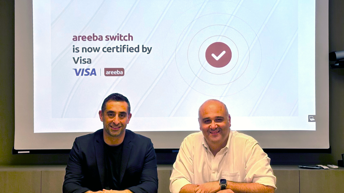 Areeba Payment Infrastructure Switch، تحصل على اعتماد  Visa لتعزيز التزام areeba بتقديم حلول دفع مبتكرة وخدمات تحويل متطورة لمنطقة الشرق الأوسط وشمال أفريقيا